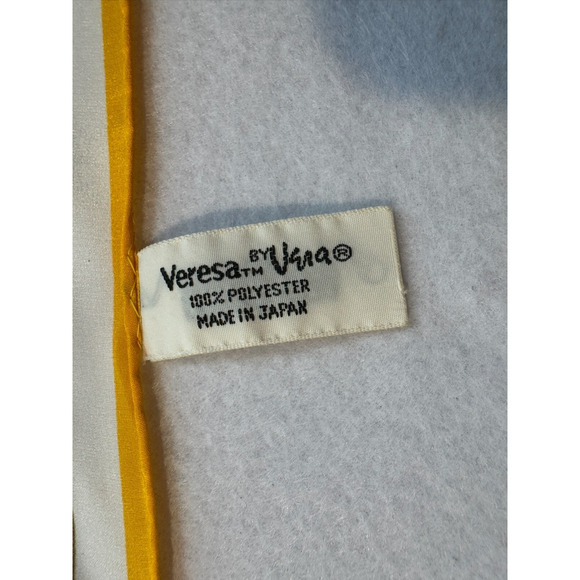 Vintage Veresa Vera Scarf Striped Pink Navy Gold 27" x 27" Japan - Picture 4 of 6